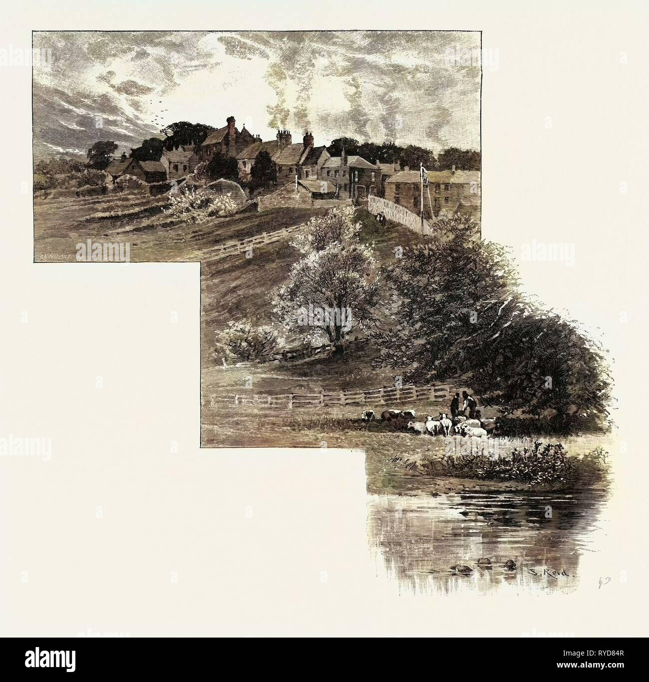 Witton-Le-Wear, Regno Unito. Witton-Le-usura è un piccolo villaggio nella Contea di Durham, Inghilterra. È situato sulla riva nord del fiume usura, a nord-ovest di Bishop Auckland Foto Stock