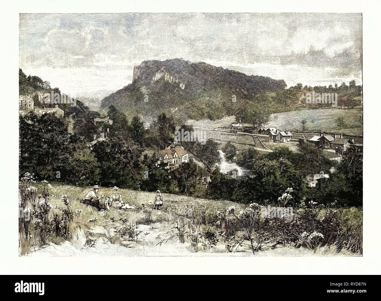 Matlock Bath è un villaggio a sud di Matlock nel Derbyshire, Inghilterra. Costruite lungo il fiume Derwent, si è sviluppato nel XIX secolo come una città termale. Regno Unito Foto Stock