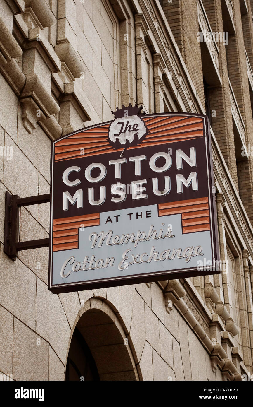 Museo di cotone al Memphis Cotton Exchange Tennessee Foto Stock