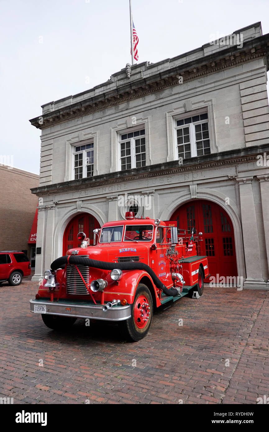 Fire Museum di Memphis, Tennessee Foto Stock