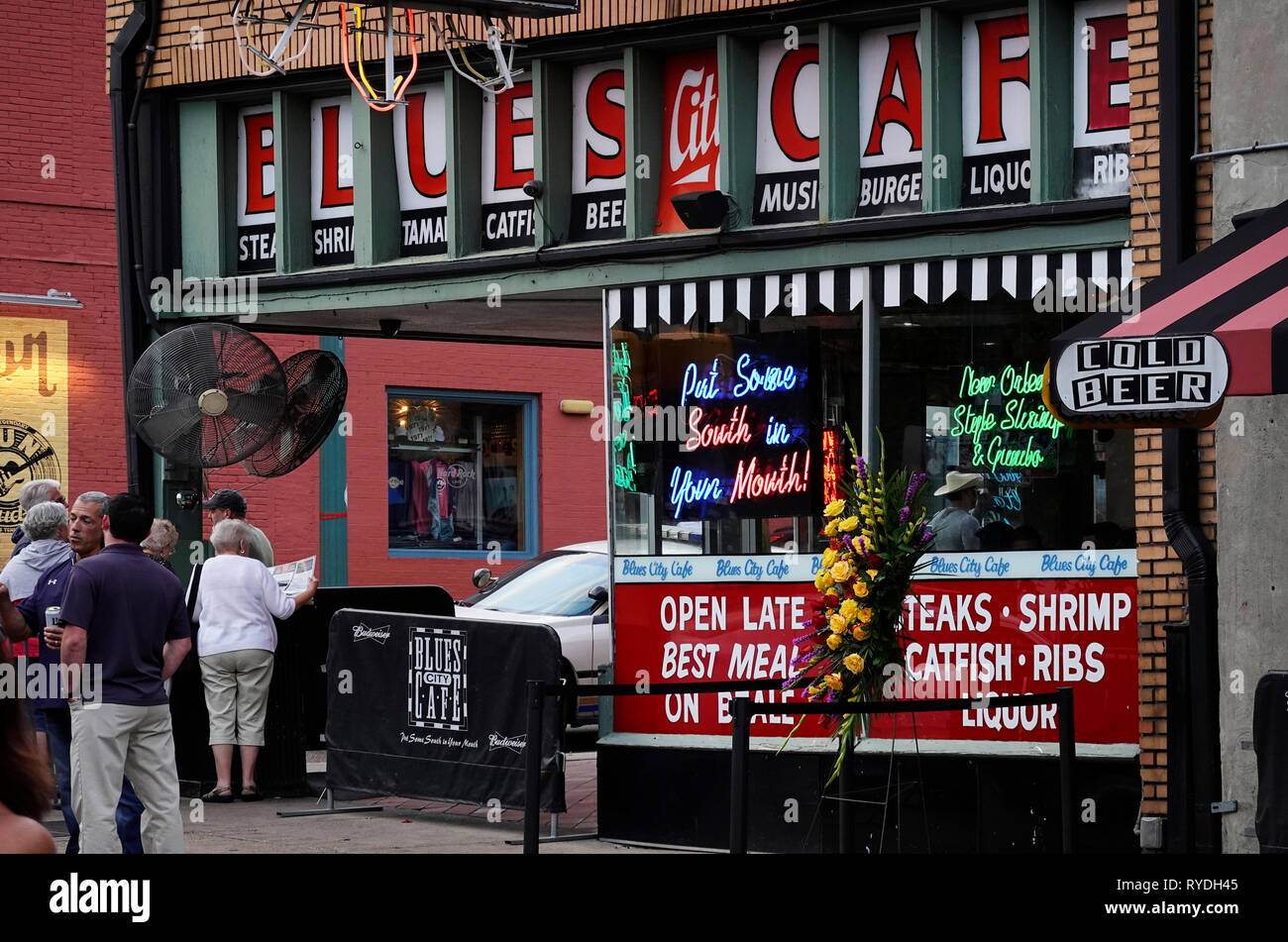 Blues city cafe Memphis Tennessee Foto Stock