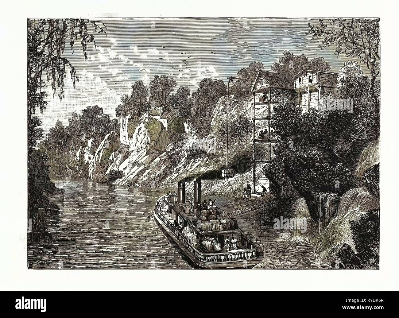 Caricamento di un sistema per la cottura a vapore di cotone Foto Stock