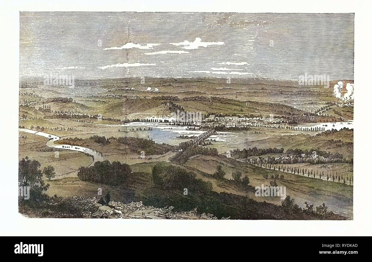 Guerra franco-prussiana: Il campo di battaglia di Sedan, Francia Foto Stock