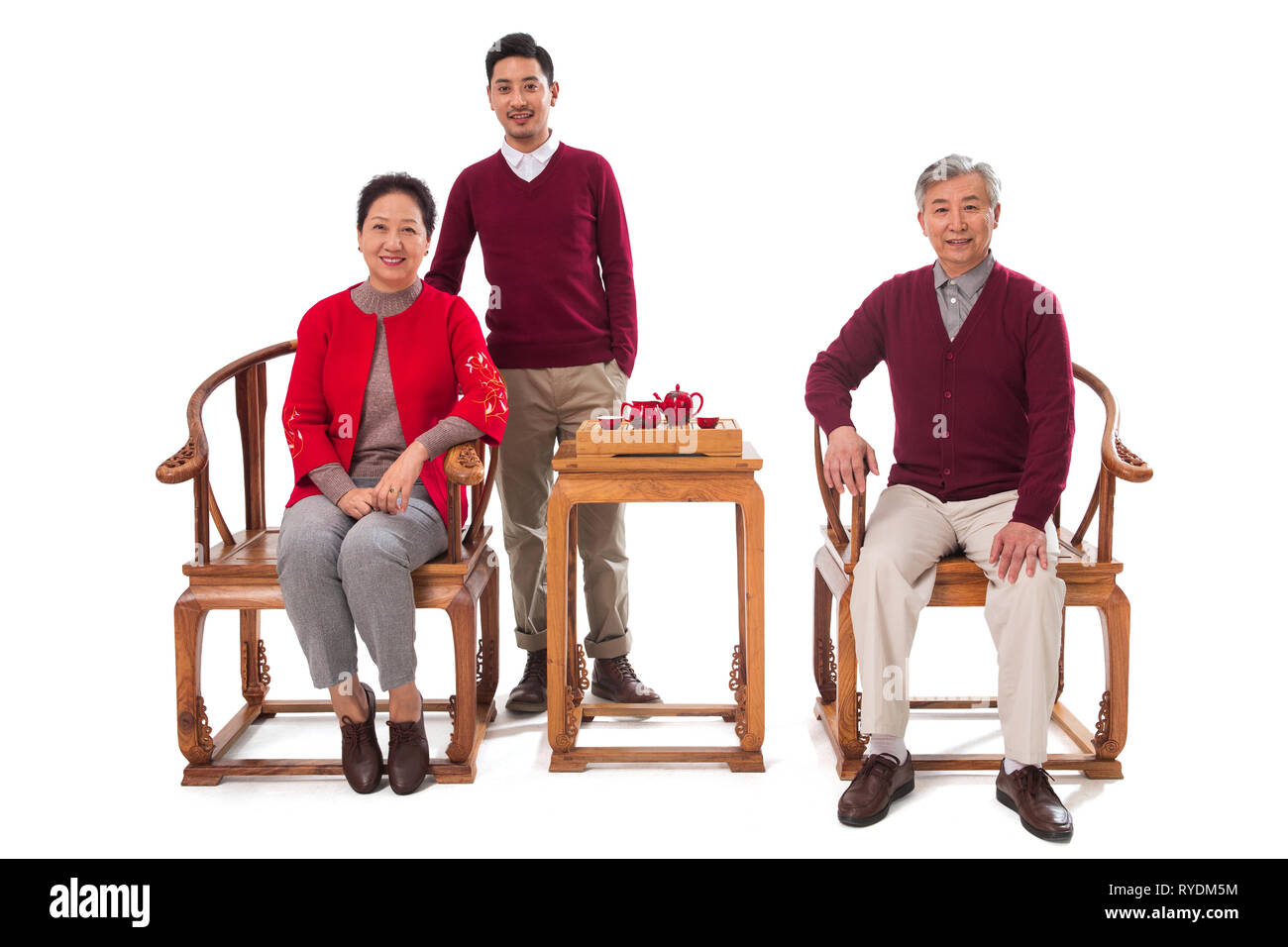 Felice Anno Nuovo famiglia Foto Stock