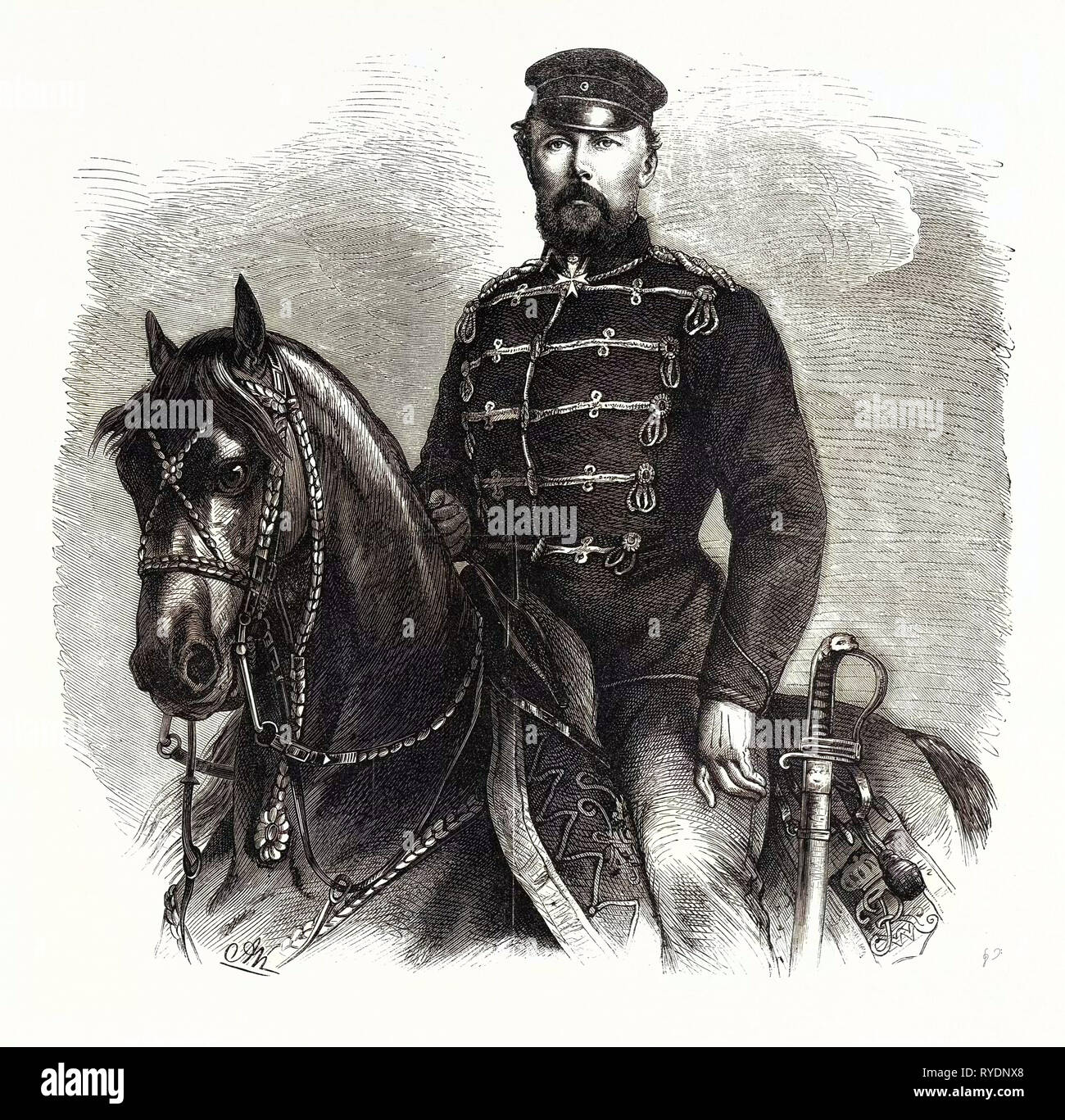 Guerra franco-prussiana: il Principe Federico Charles, la Seconda Armata tedesca Commander Foto Stock