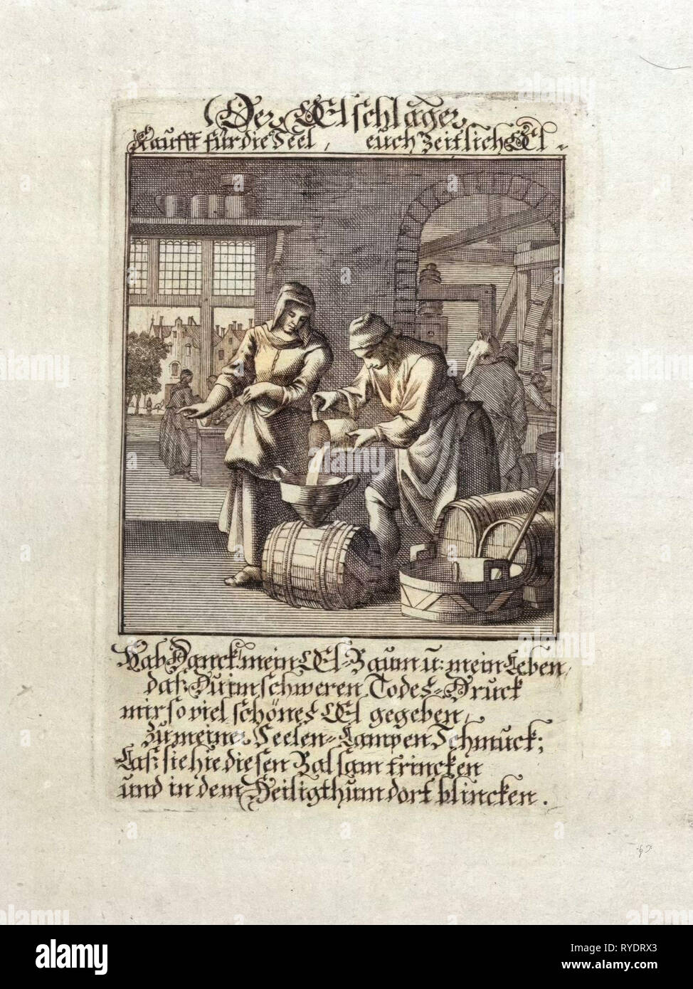 Il vecchio Master Stampa, secolo XVII, 1600S, 1700s, incisione, Liszt Archivio Gourmet Foto Stock