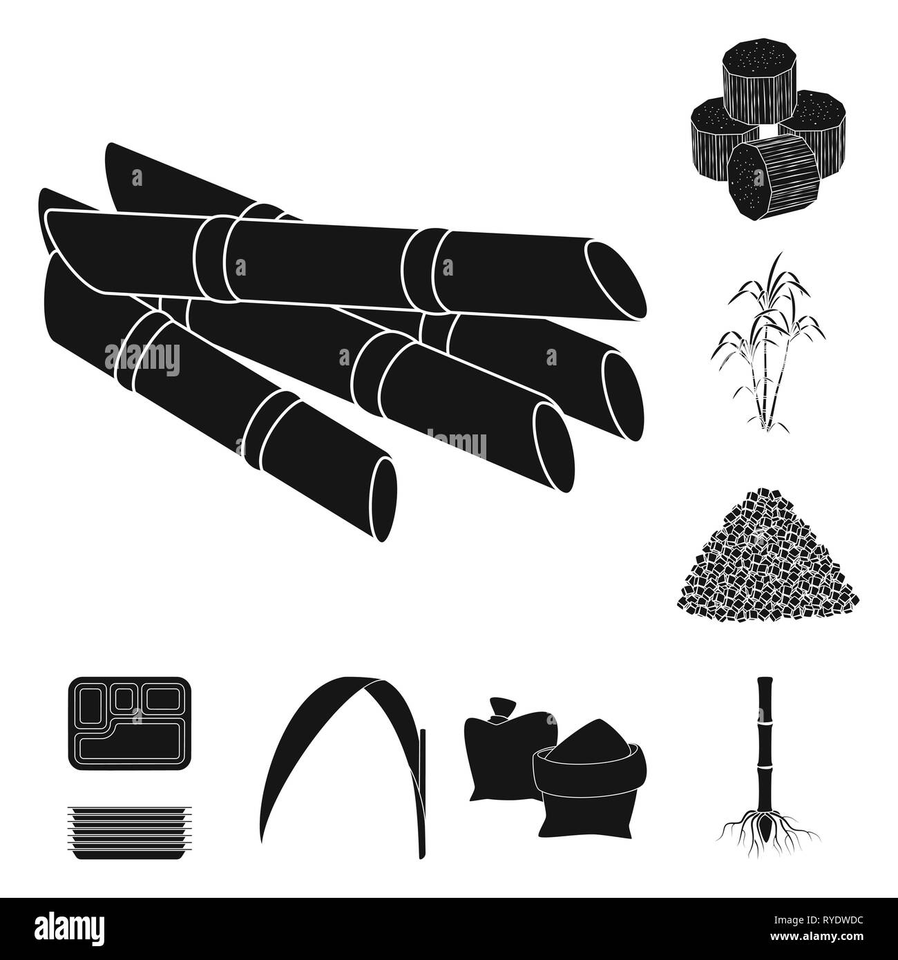 Stick,pezzo,bush,cartone,foglie,bag,root,succhi di frutta,cube,palm,granulata,contenitore,verde,sabbia,sistema,crop,marrone,crescita,cibo,materie,dolcezza,stelo,jaggery,ramo,vassoio,materiale,germoglio,blocco,saccarosio,technology,la canna da zucchero, di canna da zucchero,,campo,impianto,plantation,agriturismo,l'agricoltura,impostare,vettore,icona,immagine,isolato,raccolta,design,l'elemento,graphic,segno,Black,semplici vettori vettore , Illustrazione Vettoriale