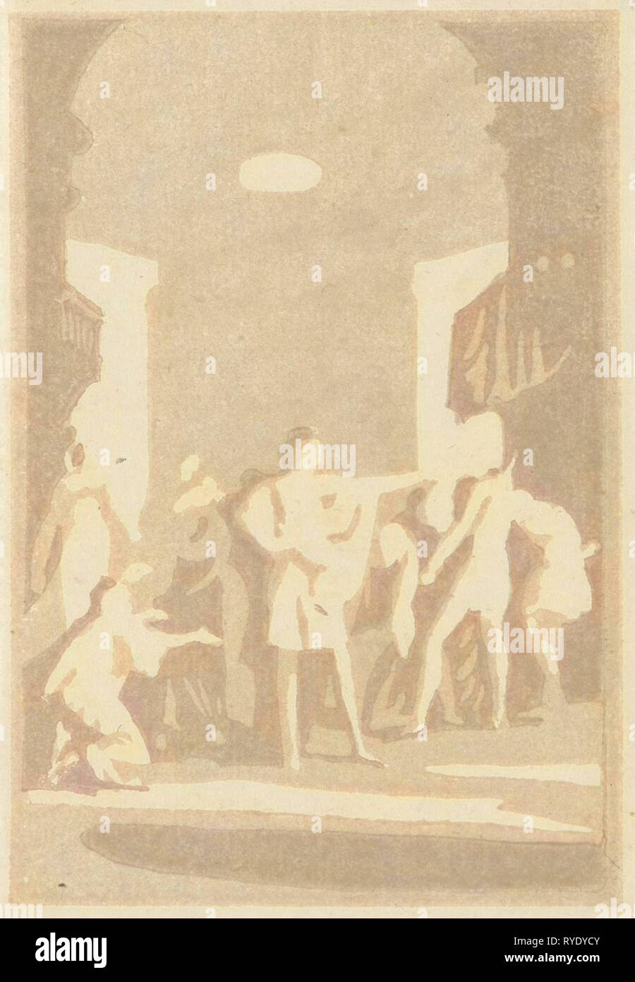 Visualizzare i blocchi di Antipatro, Abramo Delfos, Monogrammist IW (inventore), 1741 - 1820 Foto Stock