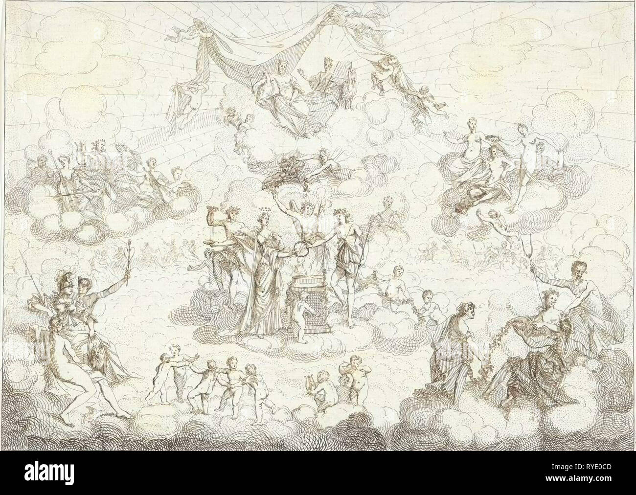 Nozze di Bacco, Gerard Melder, 1725 Foto Stock