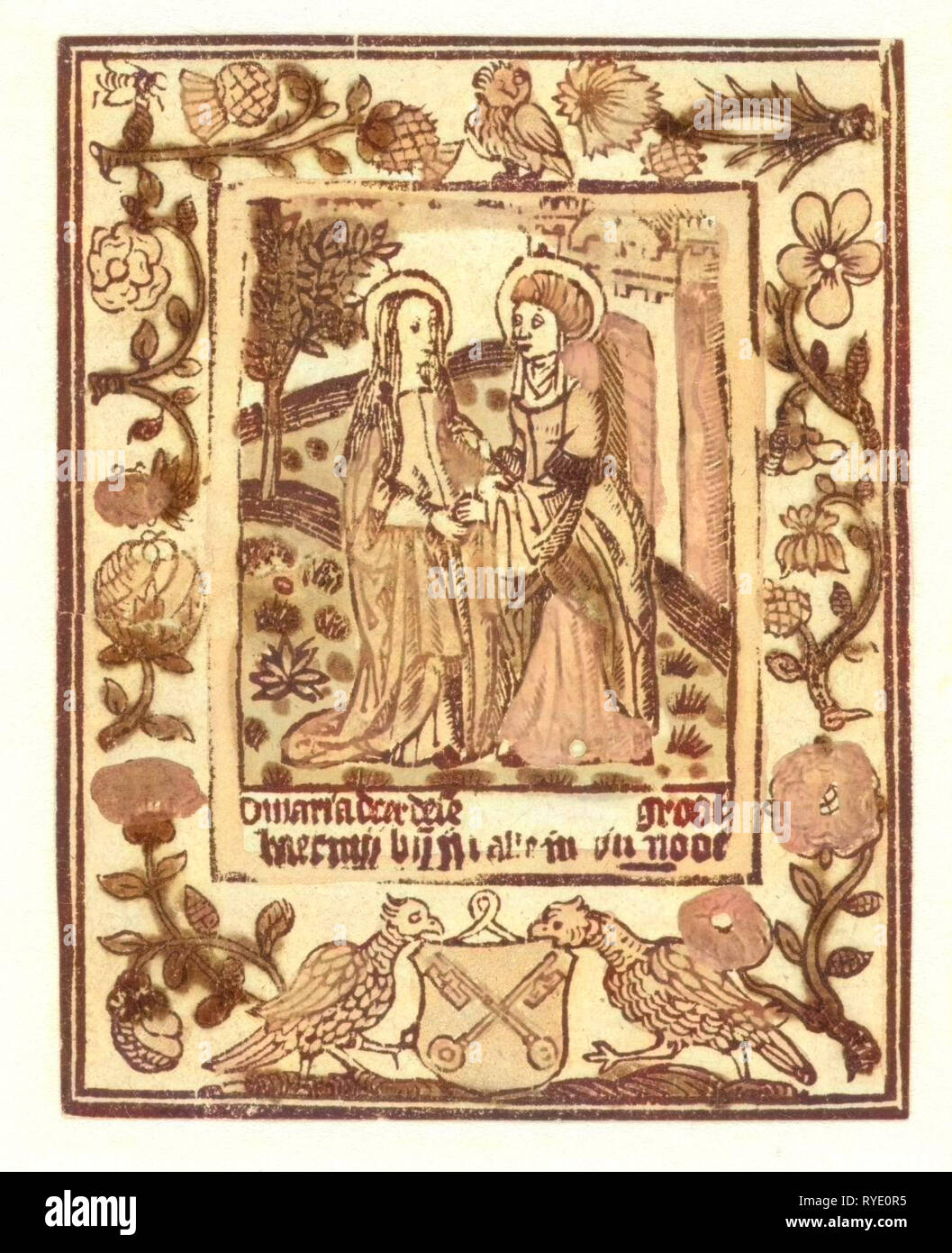 La visitazione, anonimo, 1490 - 1510 Foto Stock