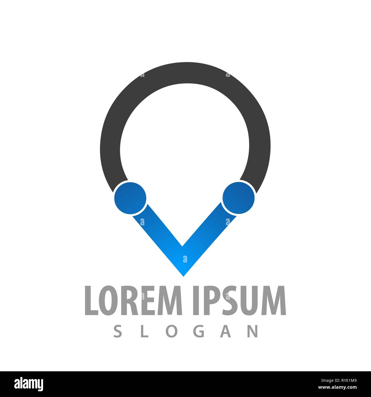 Perno di posizione Mappa Geo logo navigazione concept design. Simbolo grafico elemento di modello Illustrazione Vettoriale