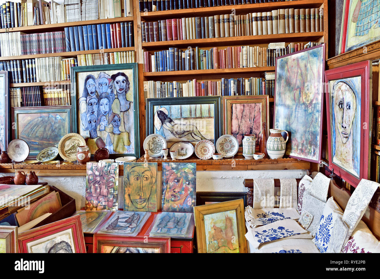 Il "Faltaits Museumis" è oggi il folklore e il Museo Etnologico di Chora Skyros, nel complesso Sporadi, Grecia centrale, Mar Egeo Foto Stock