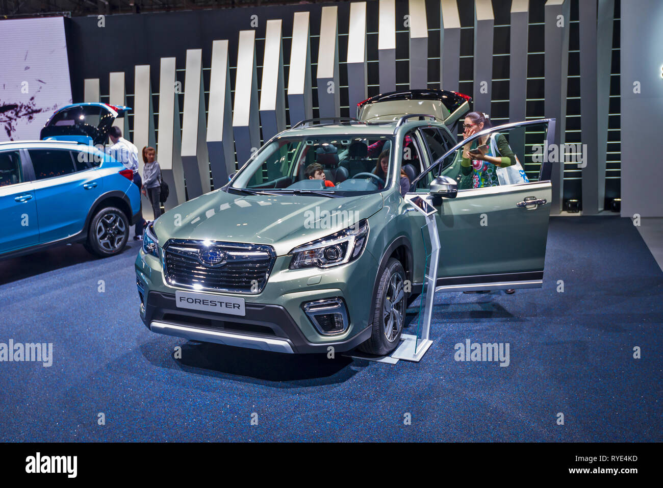 Ginevra / Svizzera - 9 marzo 2019 : Ginevra International Motor Show, Subaru Forester Foto Stock