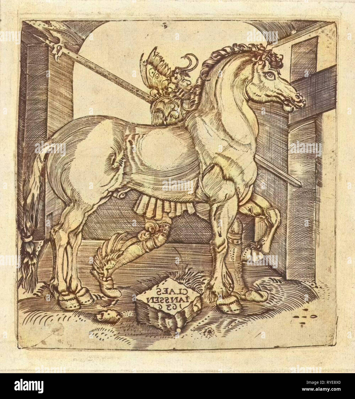 Cavaliere e cavallo, Claes Janssen, Albrecht Dürer, 1636 Foto Stock