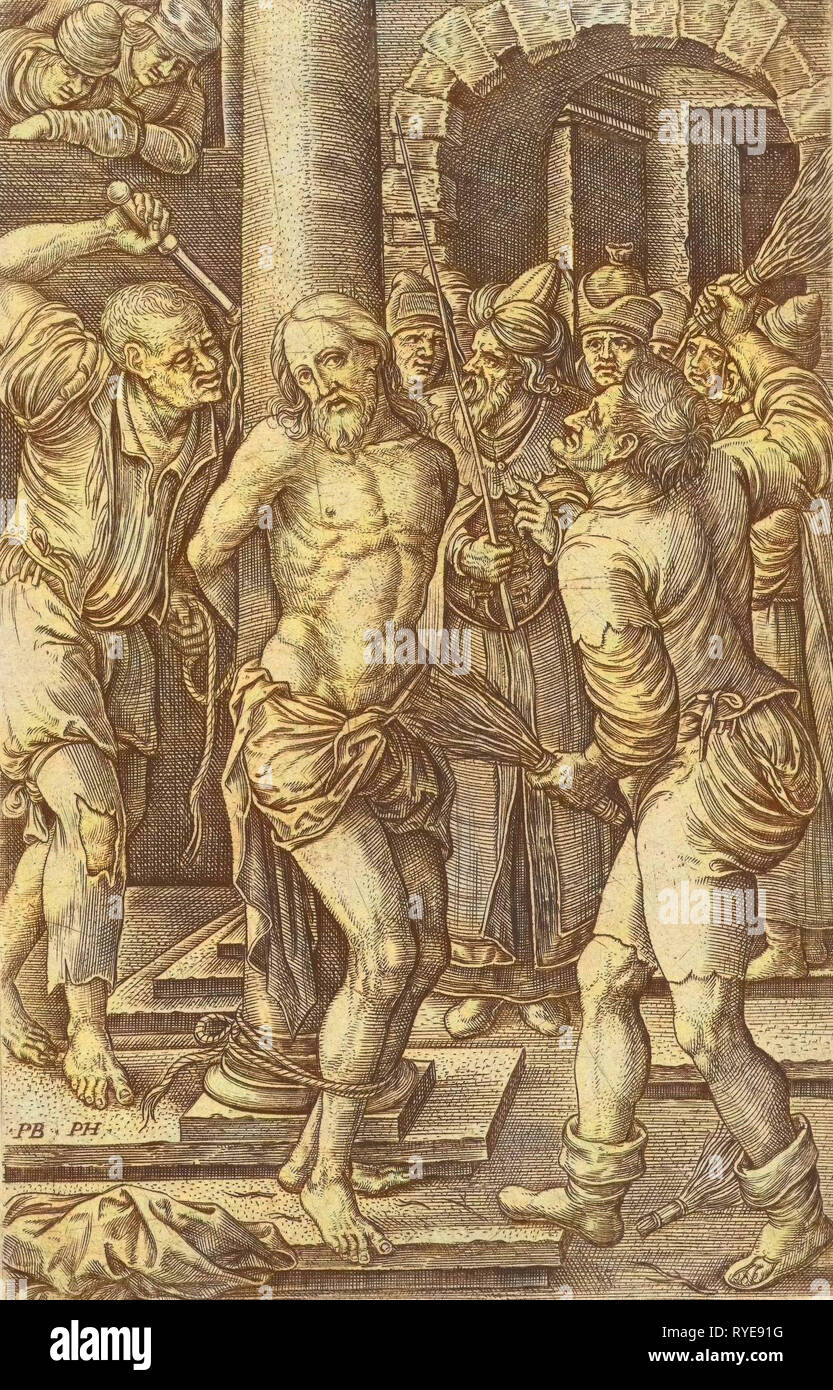 Flagellazione, Pieter Huys, 1545 - 1577 Foto Stock