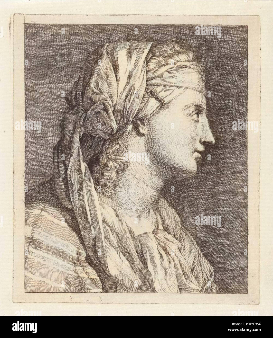 Ritratto di una donna sconosciuta, Hendrik van Limborch, 1691 - 1759 Foto Stock