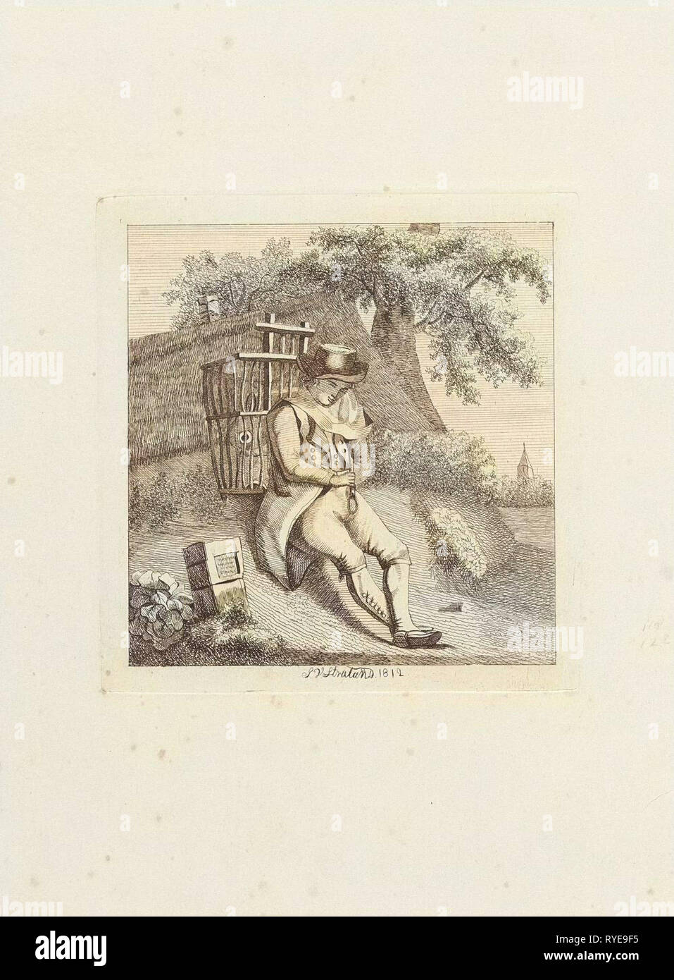 Appoggio peddler, J. van Strieland, 1812 Foto Stock