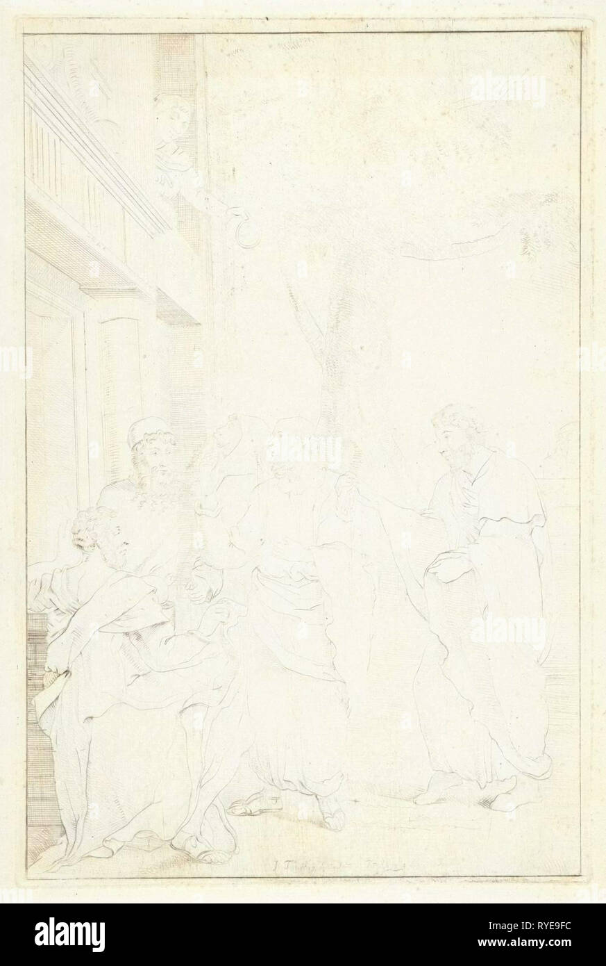 Socrate e Xanthippe, Jan Tersteeg, 1765 Foto Stock