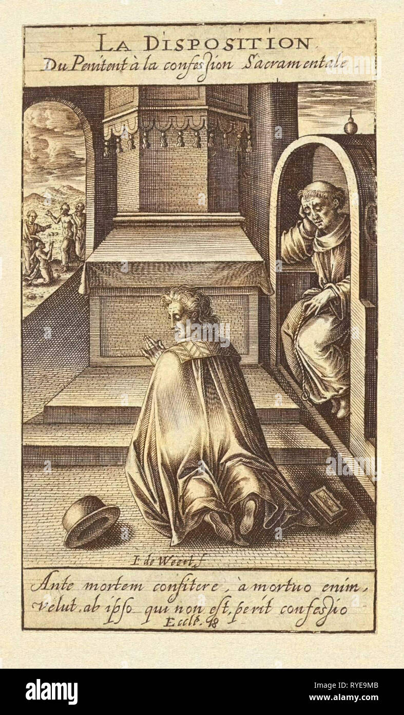 La Confessione, Jacob de Weert, 1600 - 1617 Foto Stock
