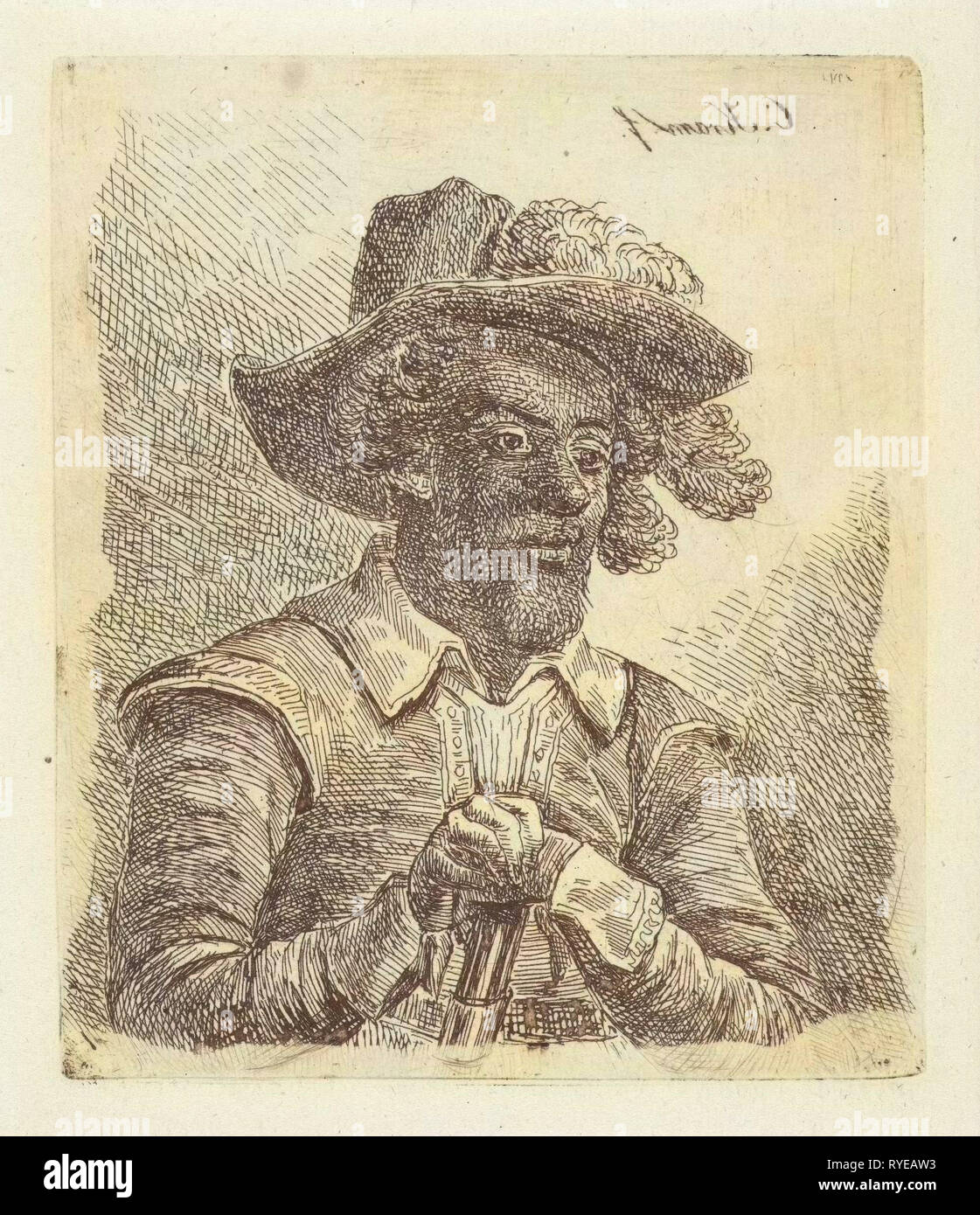 Warrior, Christiaan Kramm, 1807 - 1875 Foto Stock