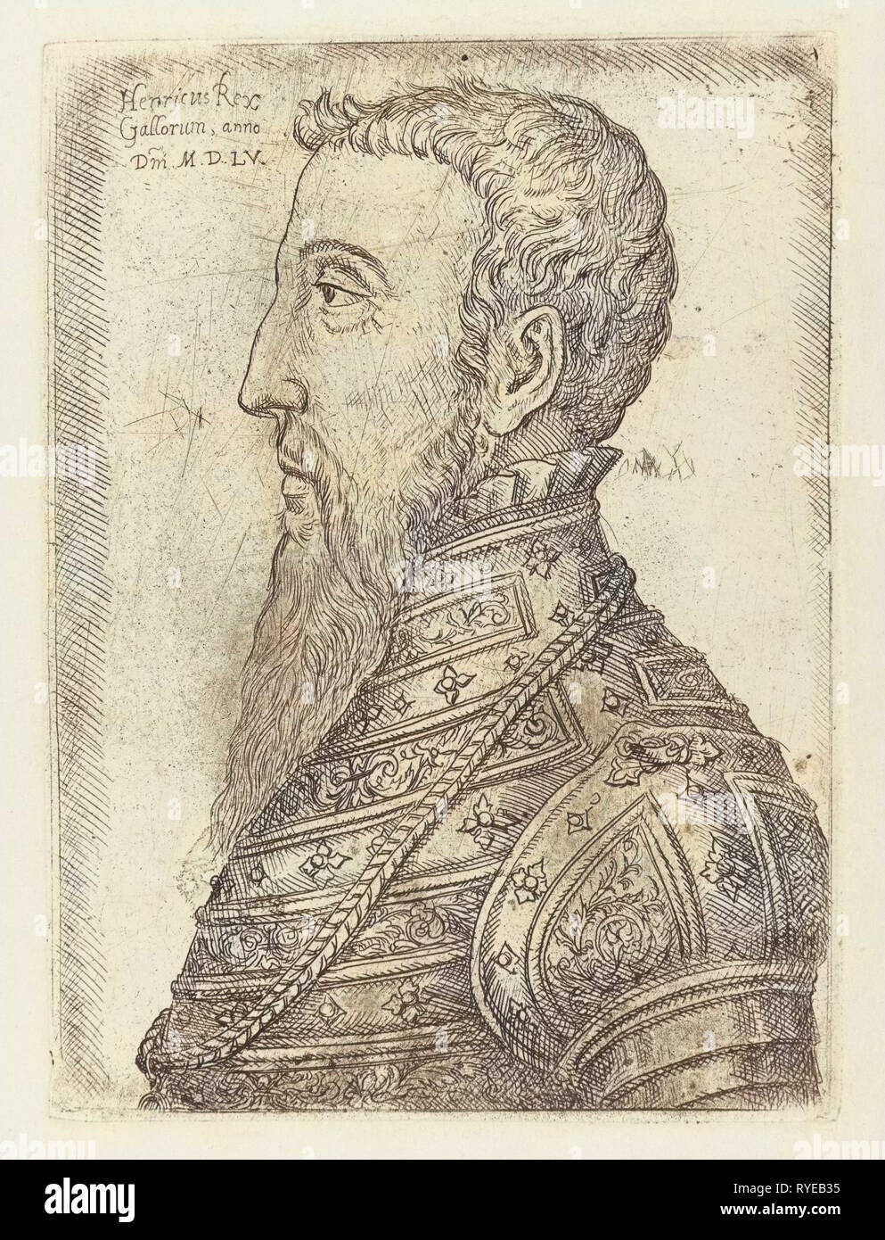 Ritratto di Enrico II, Jan Cornelisz Vermeyen, 1555 Foto Stock