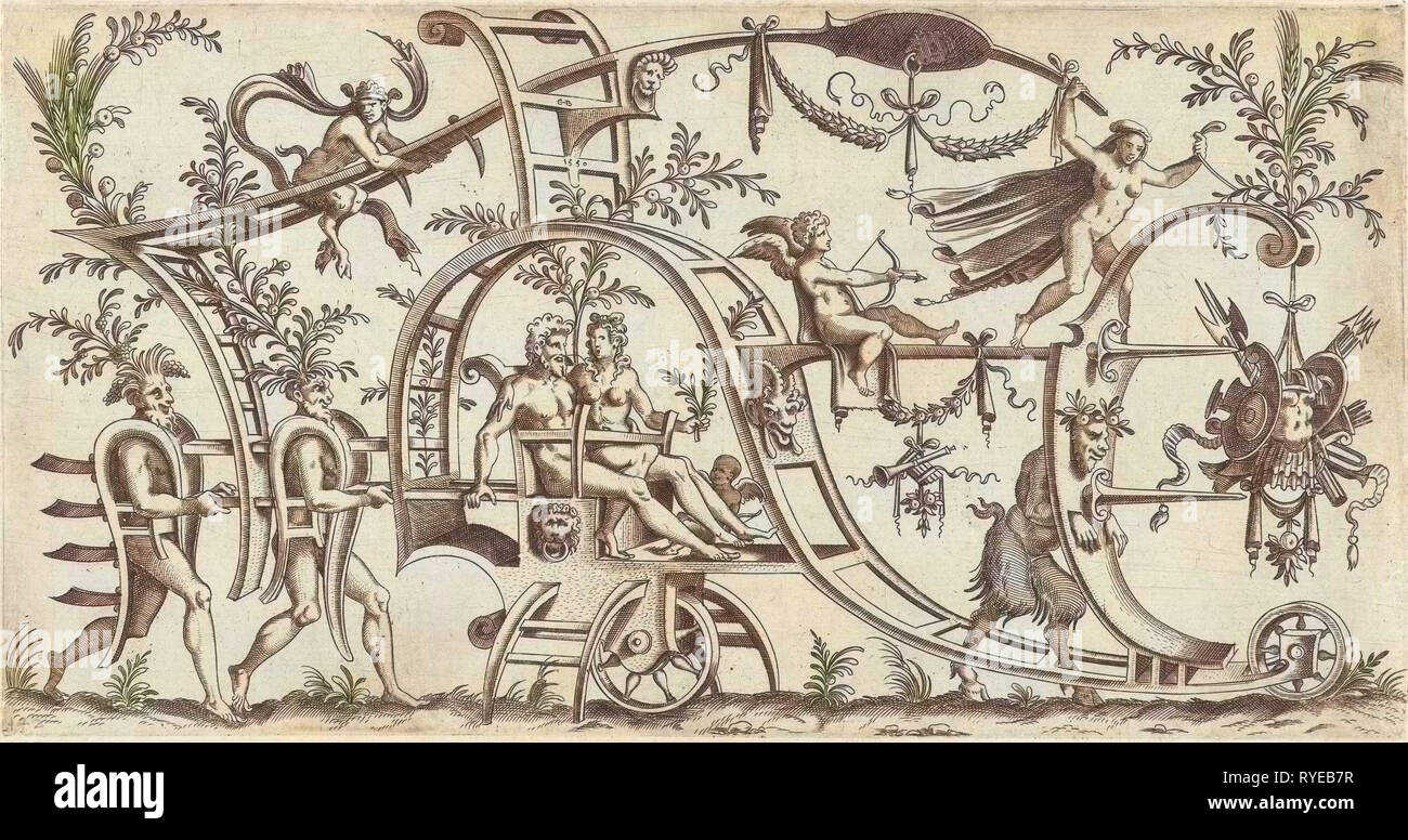 Carro che un uomo e una donna, anonimo, 1550 Foto Stock