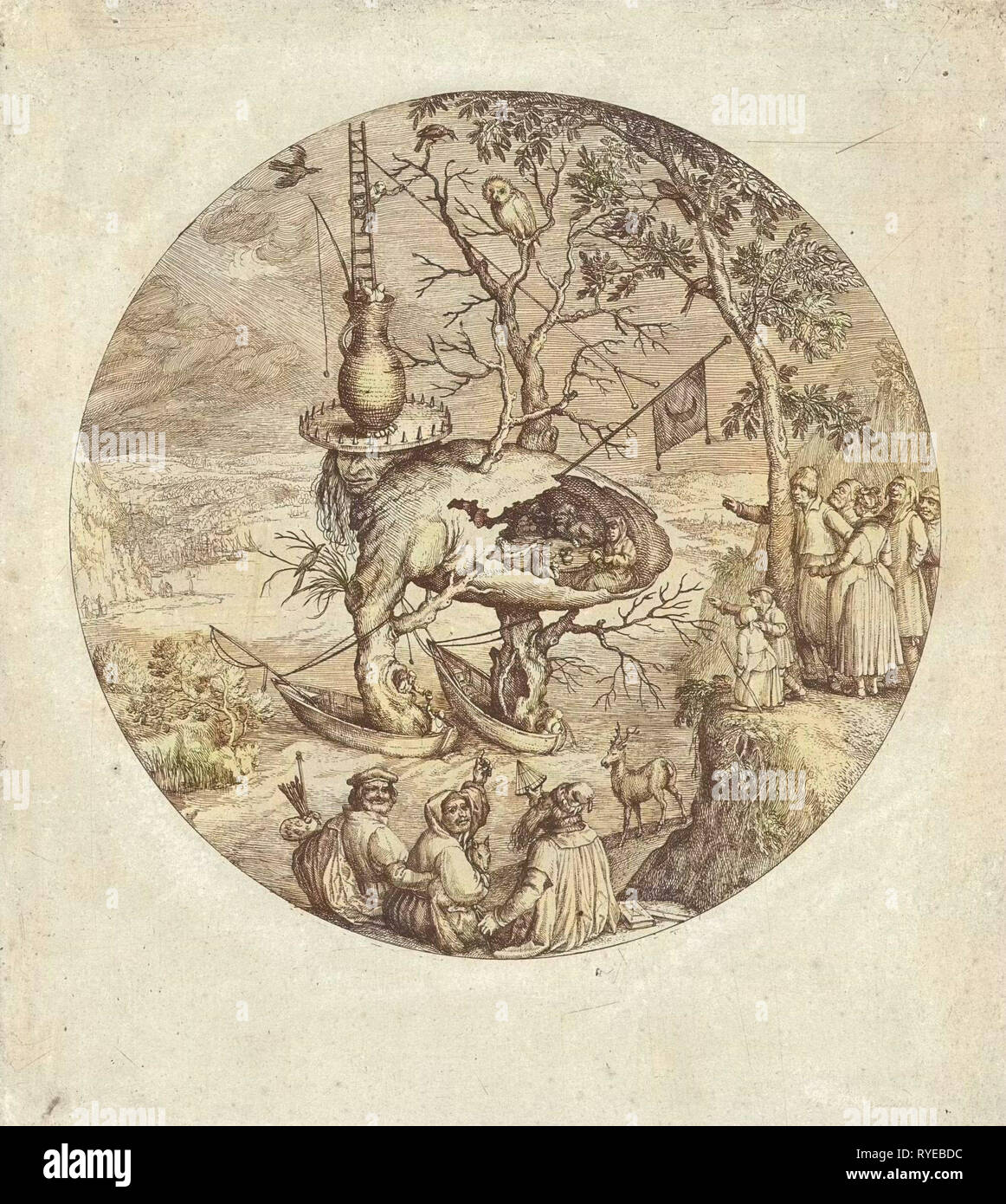 L'uomo albero, anonimo, Jheronimus Bosch, 1550 - 1575 Foto Stock