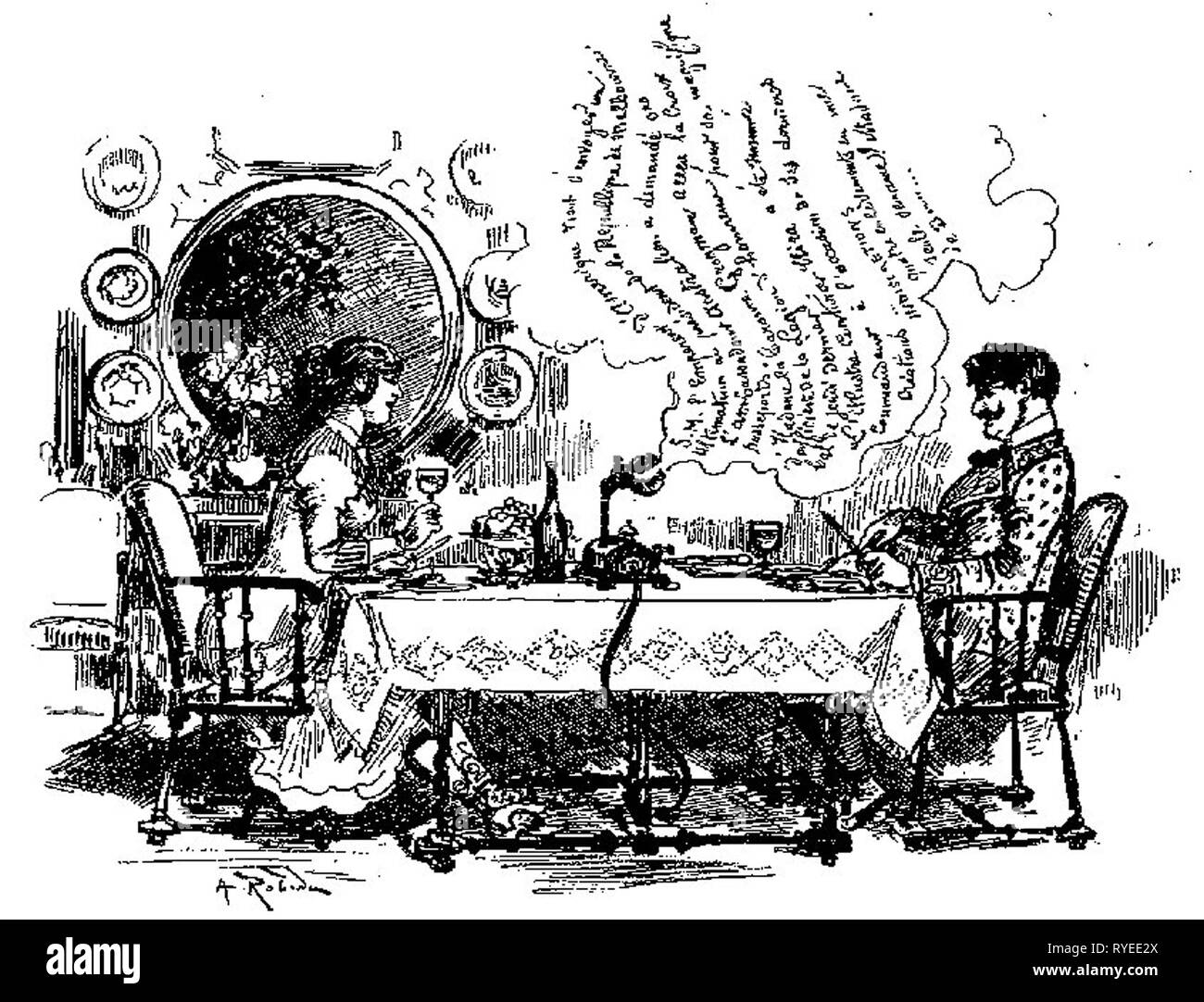 Vintage invenzioni di fantasia illustrazione Foto Stock