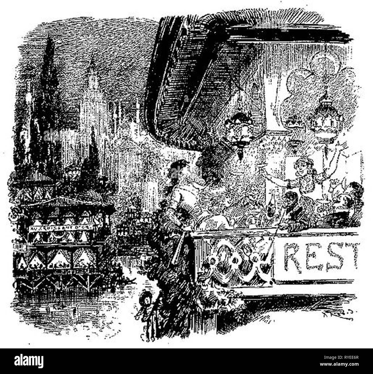 Vintage invenzioni di fantasia illustrazione Foto Stock