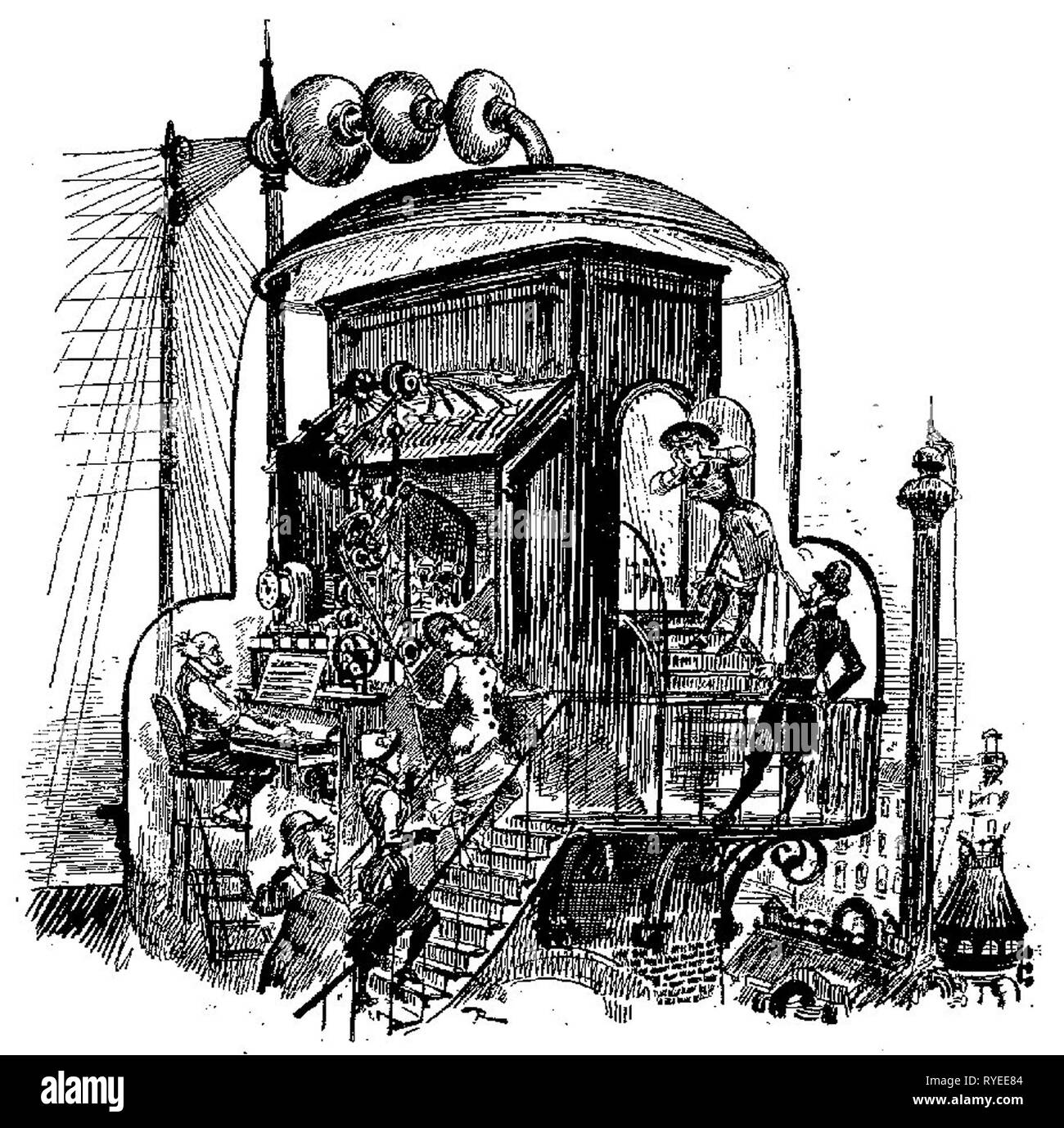 Vintage invenzioni di fantasia illustrazione Foto Stock