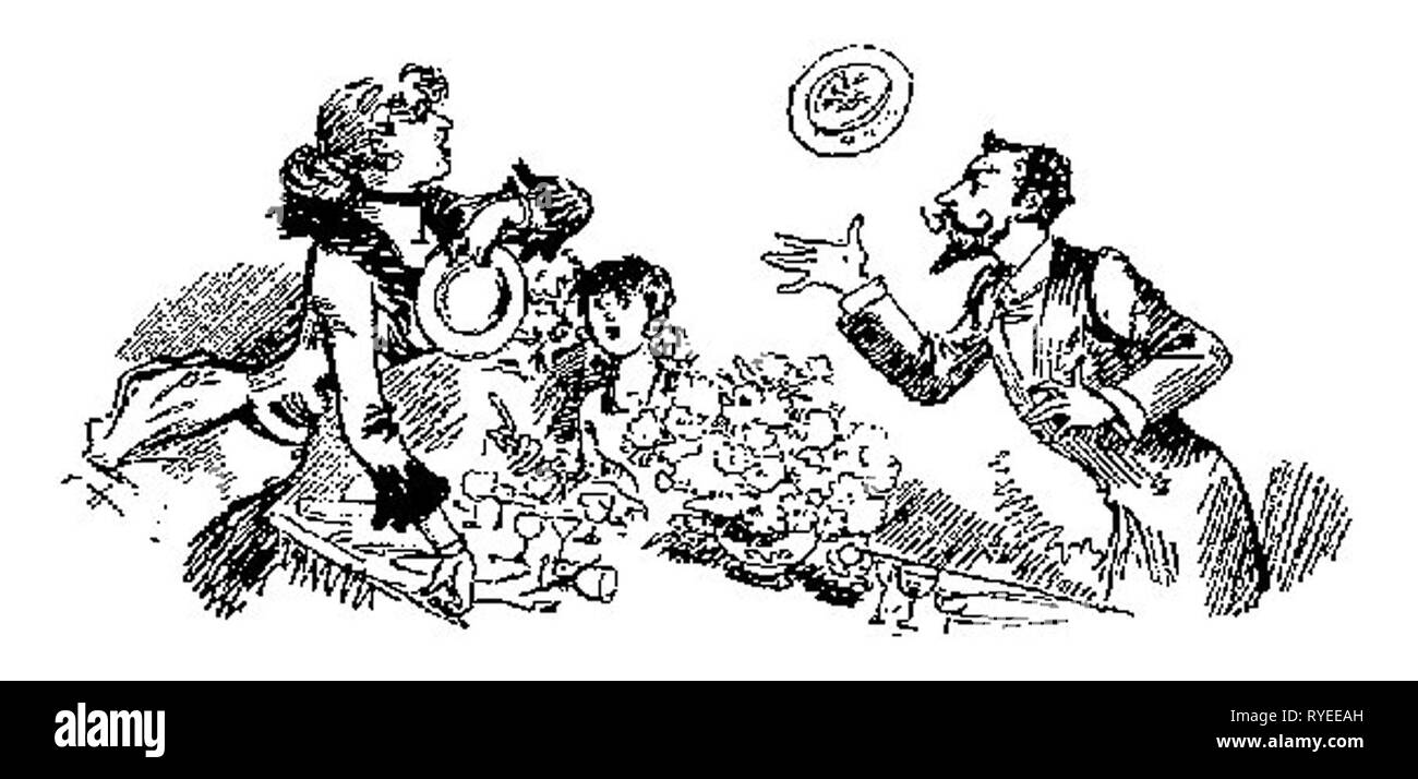 Vintage lady illustrazione Foto Stock