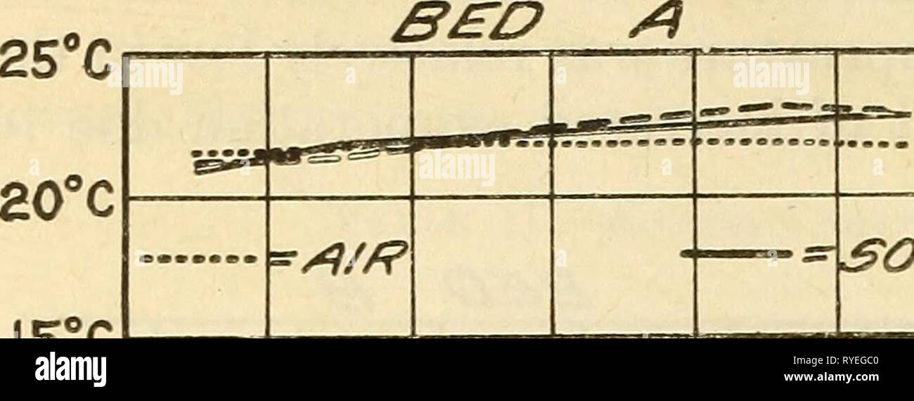 Gli effetti di ombreggiatura artificiale su la crescita delle piante in Louisiana effectsofartific279shan Anno: 1913 12 Effetti di ombreggiatura AKTIFICIAL sulla crescita delle piante. le sfumature più profonda, a causa dell' introduzione di aria esterna tramite l'utilizzo del ventilatore. È chiaro che il surriscaldamento in sfumature più profonda è stata completamente superato da questo metodo. Letto B = IN MODO/L &UMZ4CE =â in modo/L ,5C| 2 3 4 5 6 12 3456 Yig. 4.â'Diagrams mostra temperature a 6 p. m., mediati per tutto il periodo della sperimentazione. In letto B le differenze sono più marcate, le differenze più importanti è stata la più elevata temperatura dell'aria nel Foto Stock