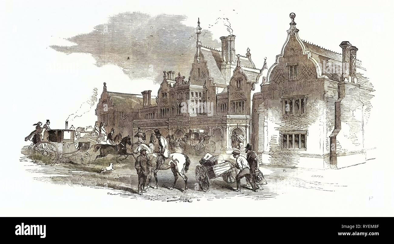 Il North Staffordshire Ferrovia: la stazione a Stoke-Upon-Trent. Regno Unito, 1849 Foto Stock