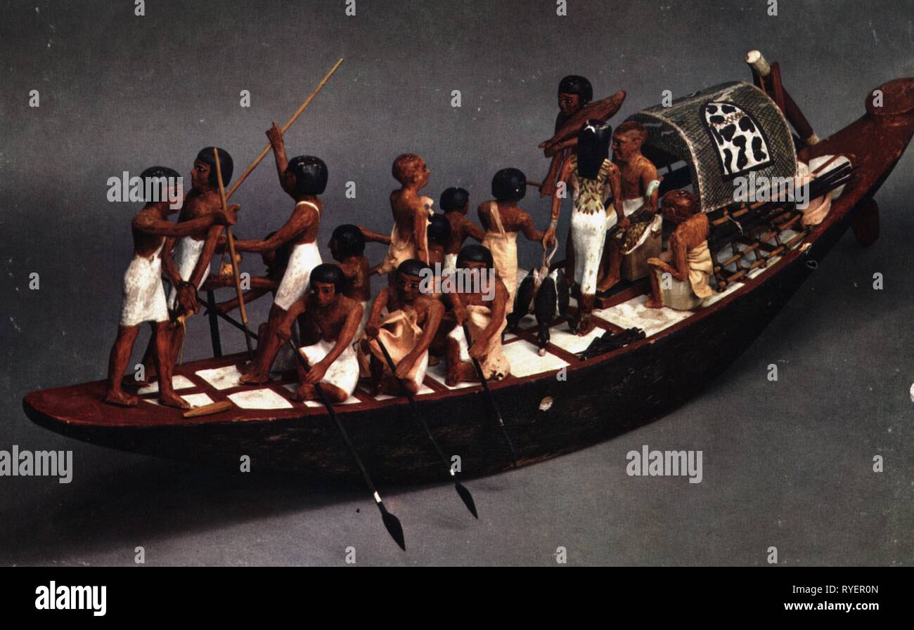 Trasporti / trasporto, navigazione, barche, piccola imbarcazione per la  caccia e la pesca, oggetto di sepoltura di legno, Tebe, Egitto, circa 2000  BC, Additional-Rights-Clearance-Info-Not-Available Foto stock - Alamy