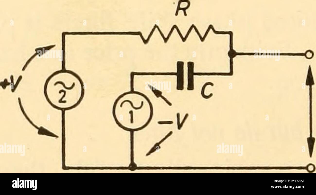 Apparecchio elettronico per la ricerca biologica electronicappara00dona Anno: 1958 resistenze e capacità (1 --joiCR) - IjoiCR   1 (1 -joiCR) 2(1 +j(oCR) BC in 2 (1 +ja)CR) 1 (I + (mCRW'^   1 2 (1 + ((oCi?)2j 2 cioè costante e indipendente dalla frequenza. La razionalizzazione V B-C (1 -jmCR){ -jcoCR) 1 - (coCRf - IjcoCR 1^  1 + {oyCRf  1 + {coCRf -IcoCR ''• *^ ^ 1 + ((oCRf ricordando il trigonometrical semi angolo formule, tan (joCR così (f) può avere qualsiasi valore compreso tra 0 e 180 gradi, per qualsiasi data co, come CR va da 0 a oo. Un più generalmente utili versione di questo circuito è illustrato in F Foto Stock