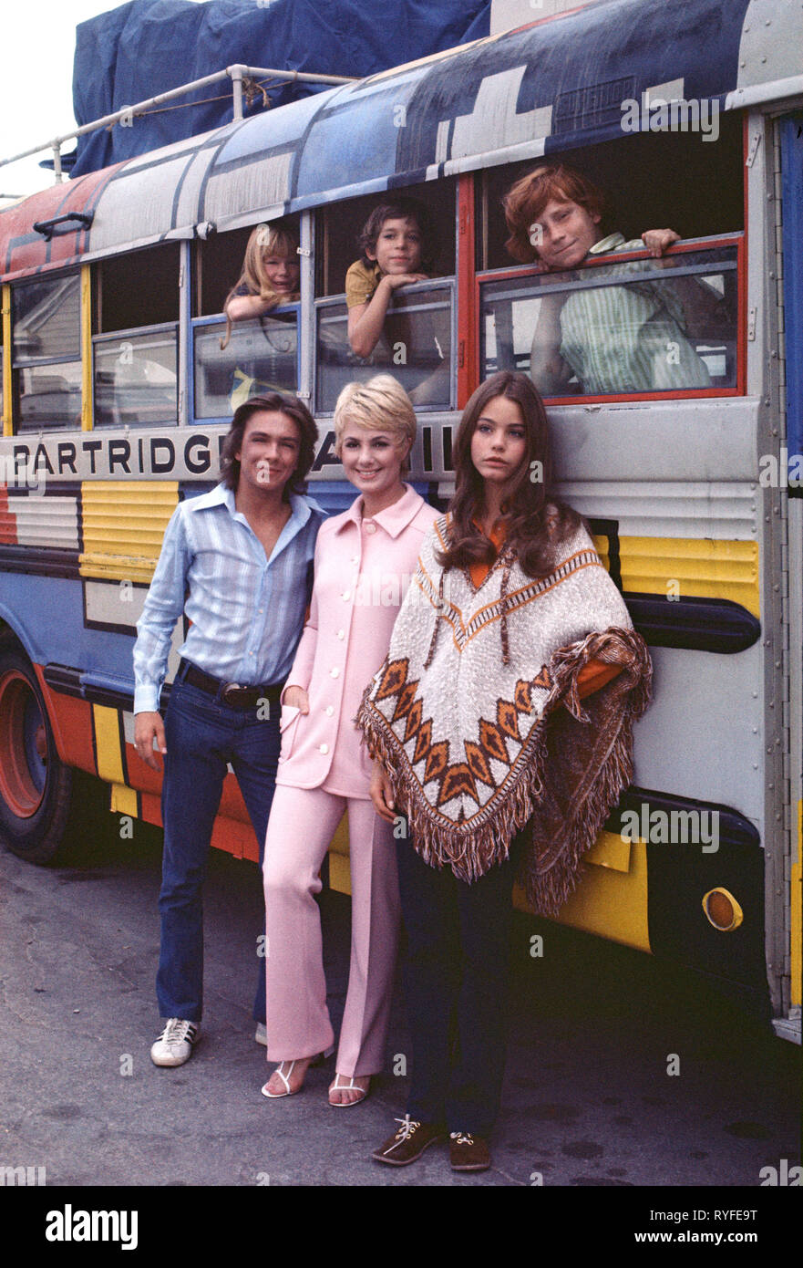 SUZANNE CROUGH, JEREMY GELBWAKS, DANNY BONADUCE, David Cassidy, Shirley Jones, SUSAN DEY, Pernice Famiglia, 1970 Foto Stock