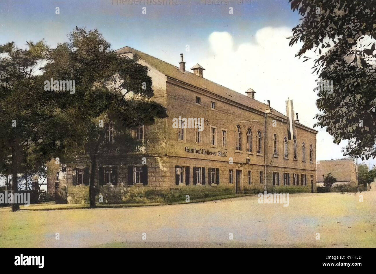 Gasthof Heiterer Blick, 1910, Landkreis Meißen, Bauernhaus Winzerstraße 79 (Radebeul) di Radebeul, Heitrer Blick, Niederlößnitz, Germania Foto Stock