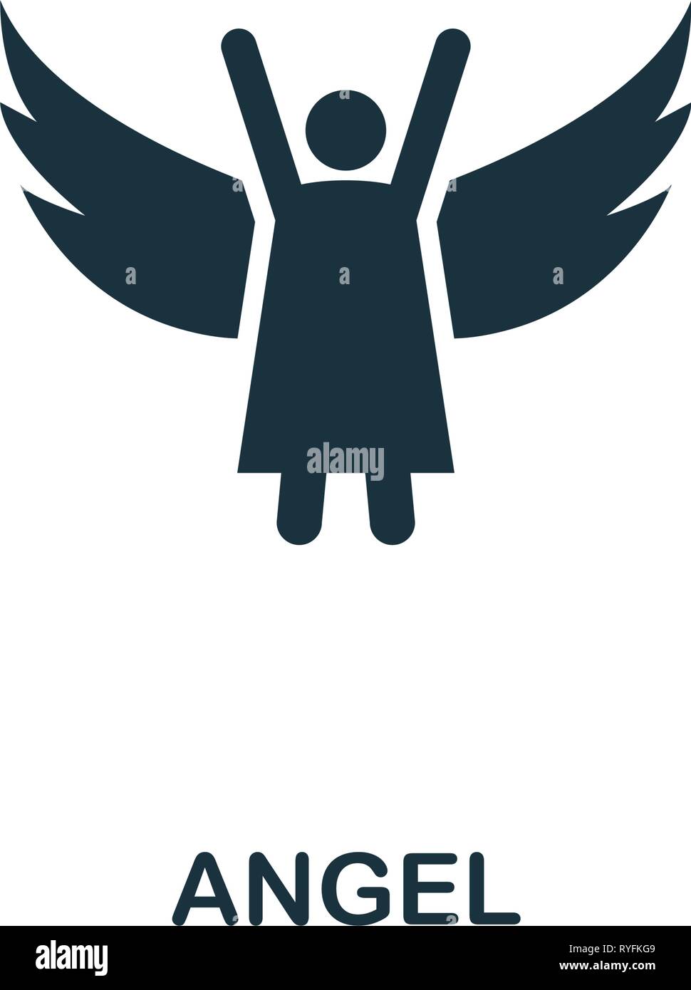 Icona di angelo. Elemento creativo design da pasqua raccolta di icone. Pixel Angelo perfetta icona per web design, applicazioni software, l'uso della stampa Illustrazione Vettoriale
