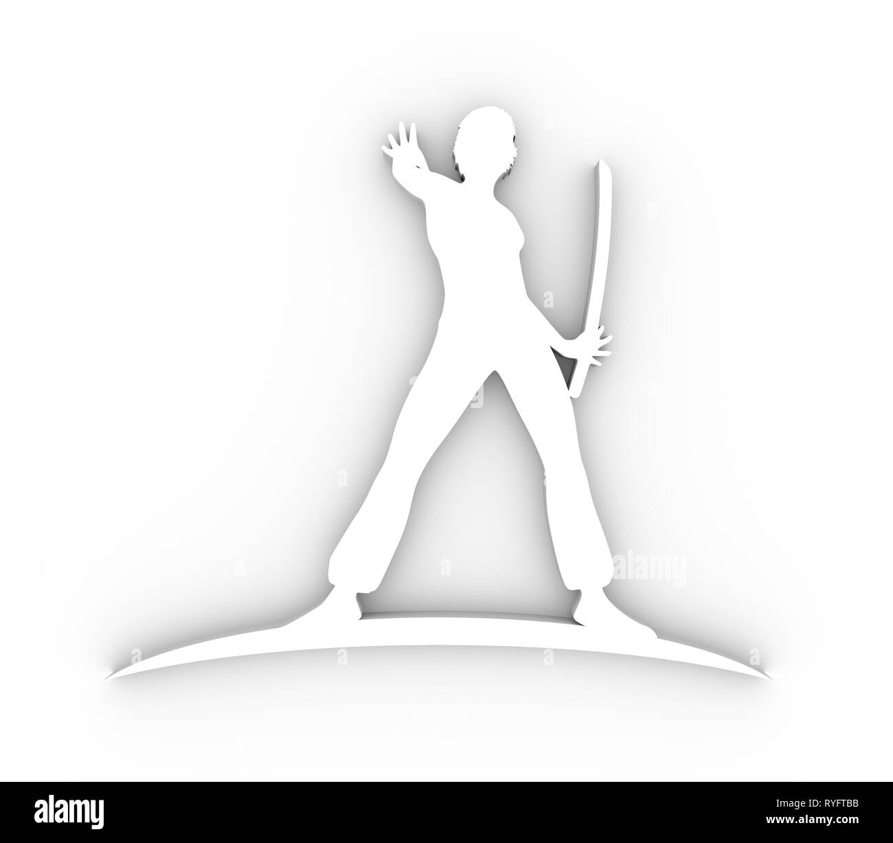 Kung Fu arte marziale logo del club Foto Stock