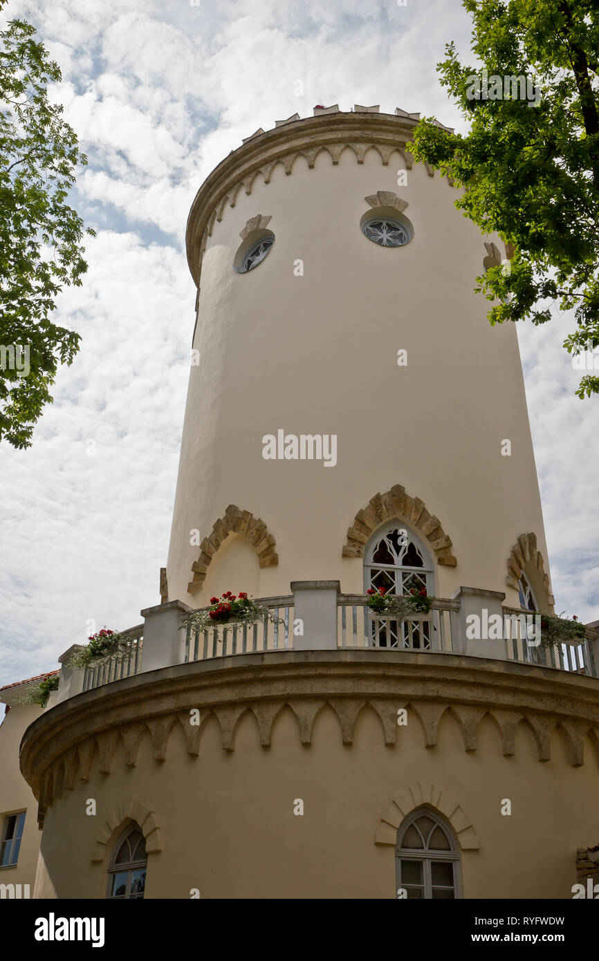 Vecchia torre di castello in Cesis, Lettonia Foto Stock