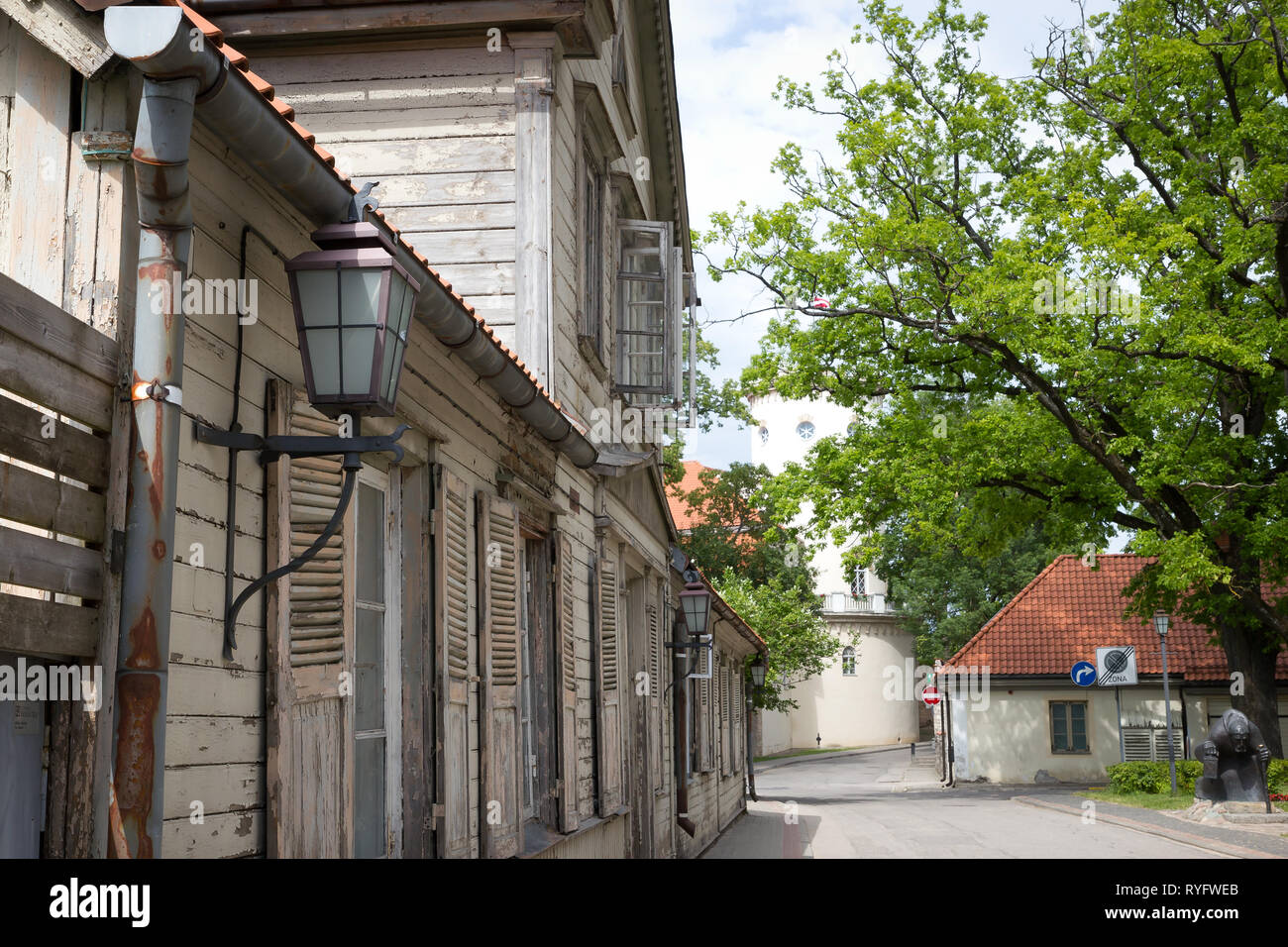 Street in Cesis, Lettonia Foto Stock