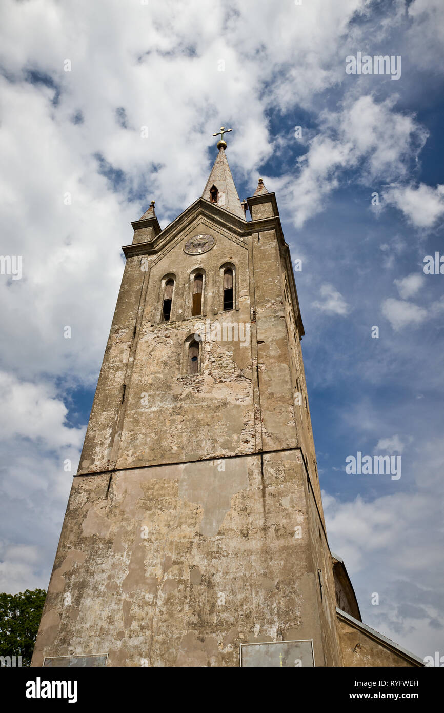 Chiesa luterana di torre in Cesis, Lettonia Foto Stock
