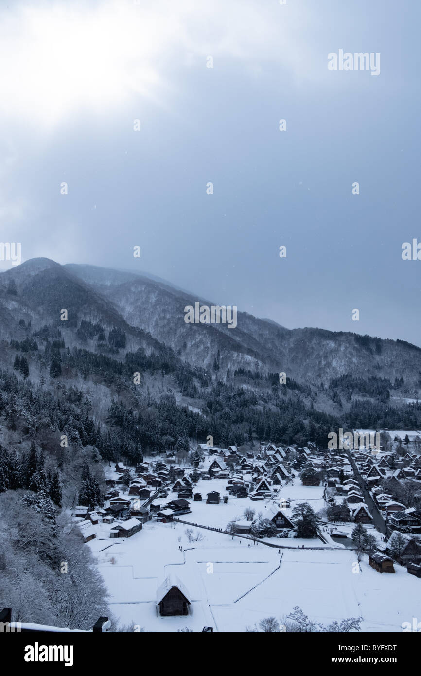 Inverno Shirakawa Go Village Foto Stock