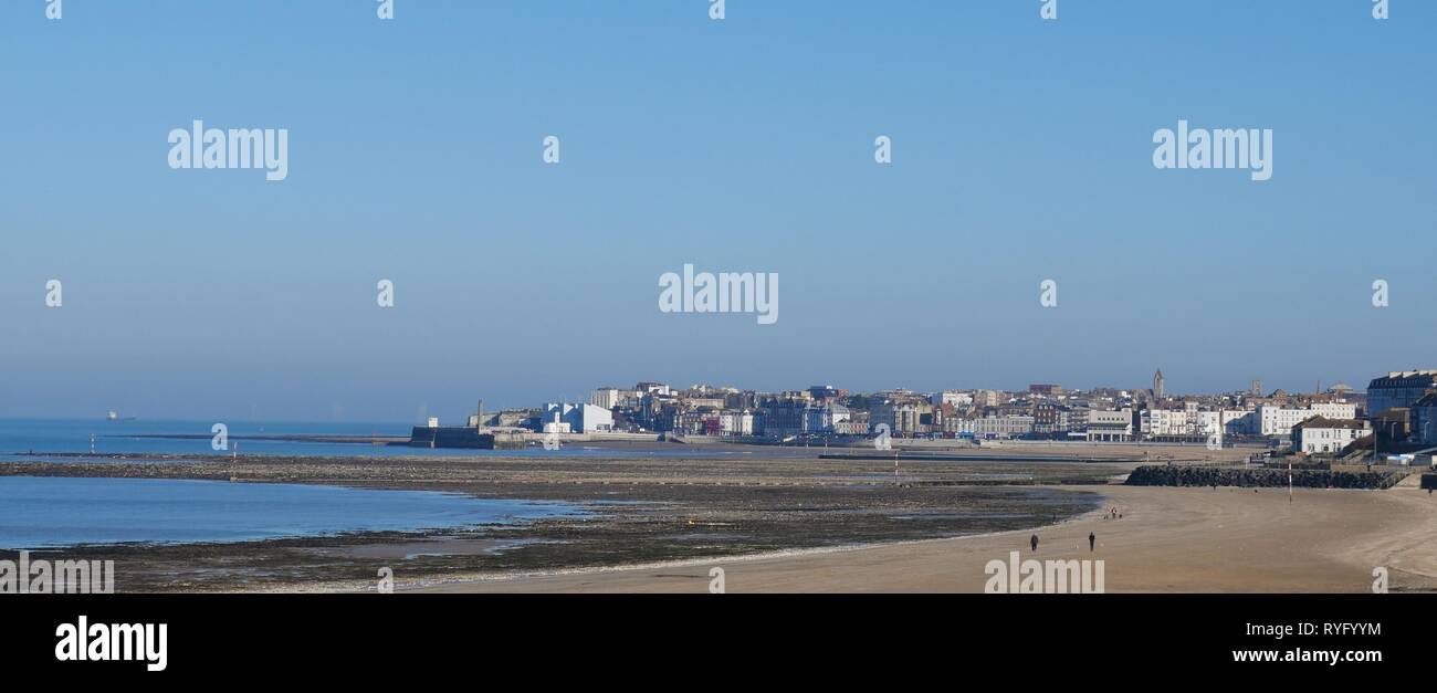 Margate Beach e Waterfront, Margate, Kent, Inghilterra Foto Stock