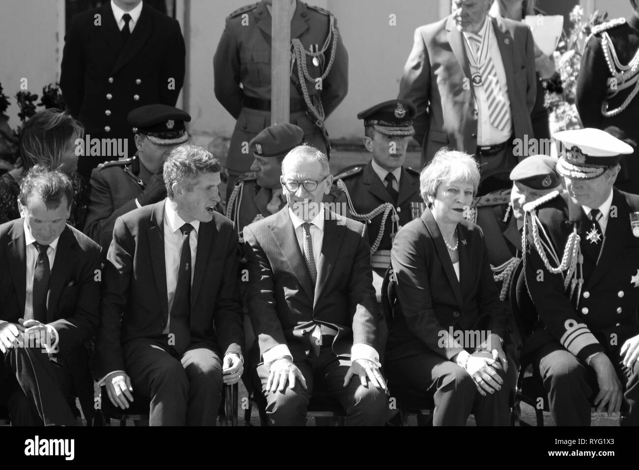 Il Primo Ministro Theresa possono frequentare le forze armate giorno Llandudno, Wales UK Foto Stock