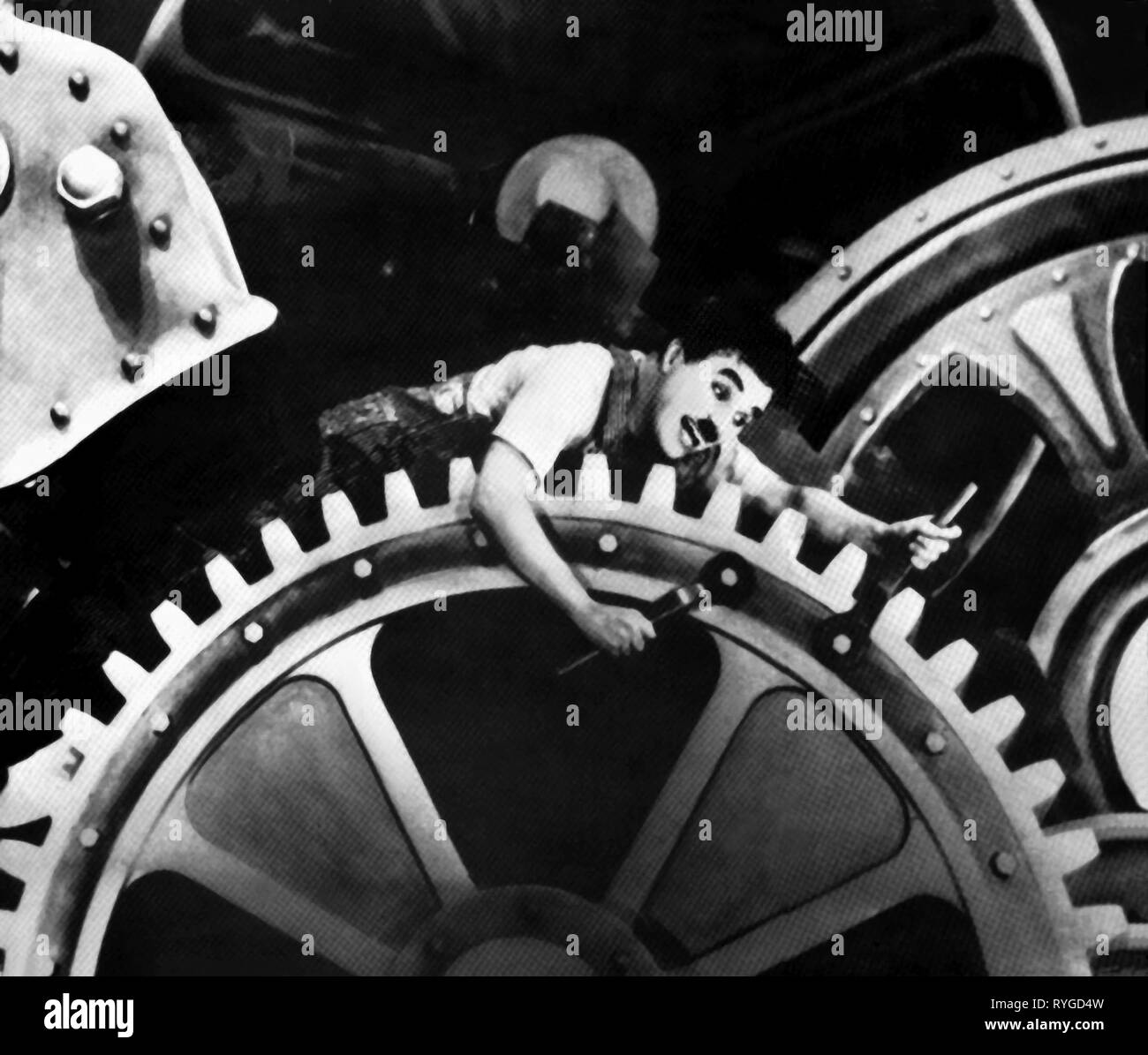 CHARLIE CHAPLIN, tempi moderni, 1936 Foto Stock