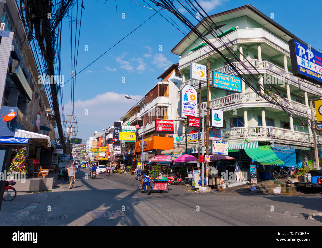 Soi Buakhao, Pattaya, Thailandia Foto Stock