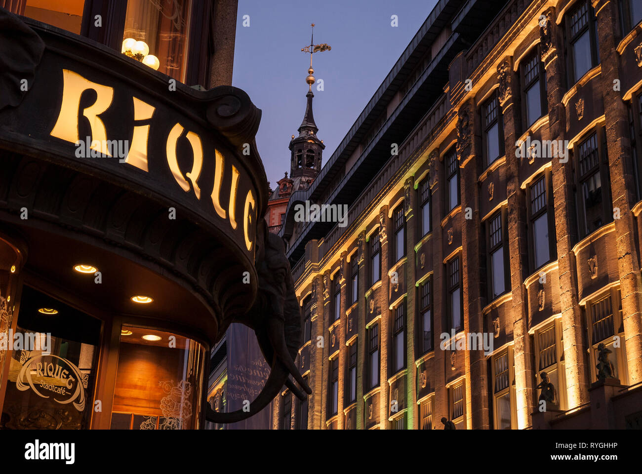 Leipzig, Cafe Riquet, Sachsen, Deutschland Foto Stock