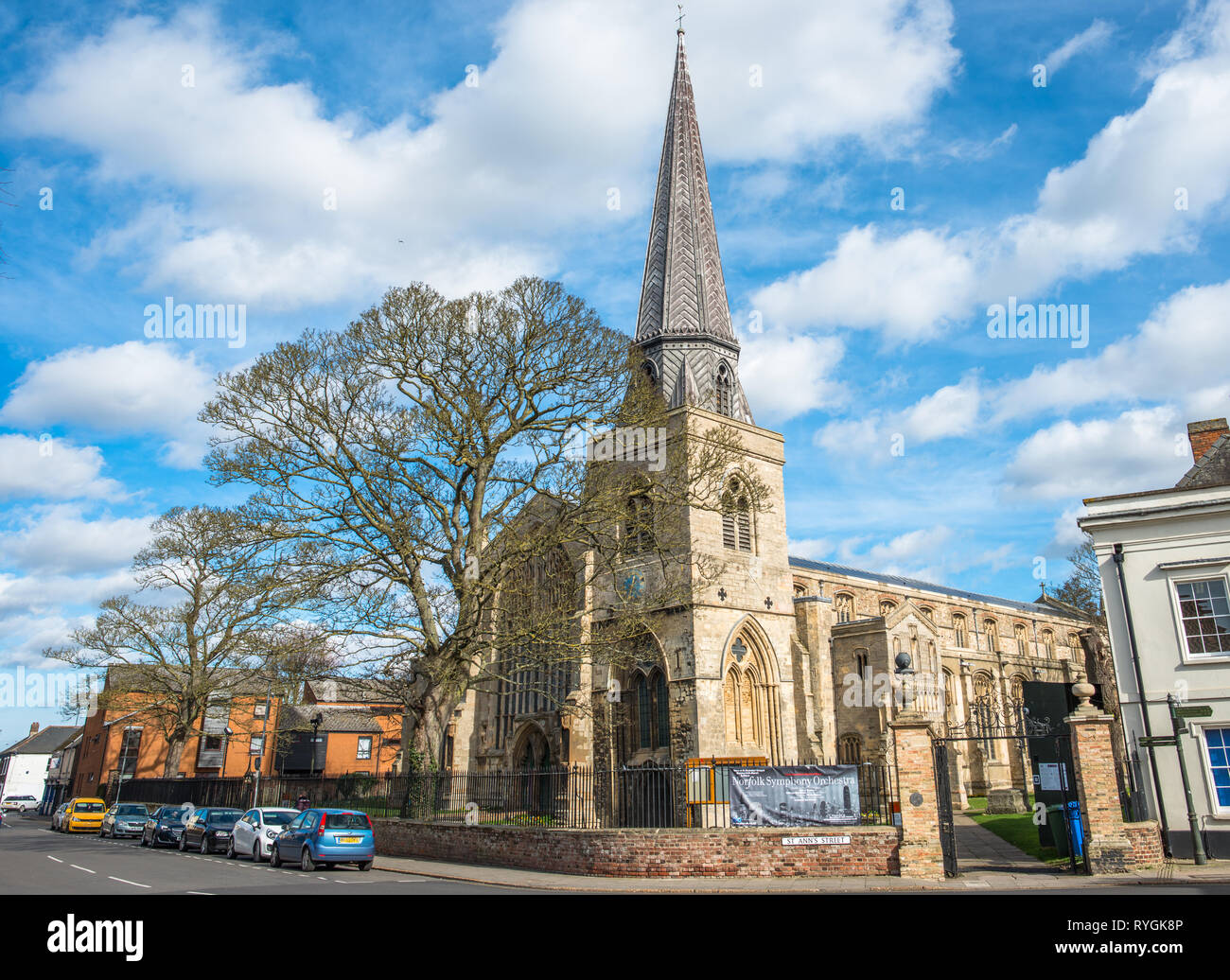 Saint Nicholas' Cappella, Inghilterra più grande superstite cappella parrocchiale dal XV secolo, Kings Lynn, Norfolk, East Anglia, UK. Foto Stock