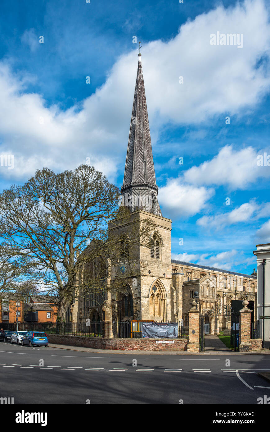 Saint Nicholas' Cappella, Inghilterra più grande superstite cappella parrocchiale dal XV secolo, Kings Lynn, Norfolk, East Anglia, UK. Foto Stock